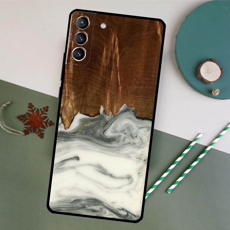 

Wood Resin Pattern Phone Case For Samsung Galaxy S25 S20 S21 S22 S23 S24 S26 Ultra S10 Plus S25 FE Back Cover Galaxy S21Ultra