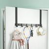 Door Hanger Storage 6 Hooks Over The Door Clothes Coat Hat Towel Hanger Home Organizer Rack Bathroom Kitchen Accessories Holder