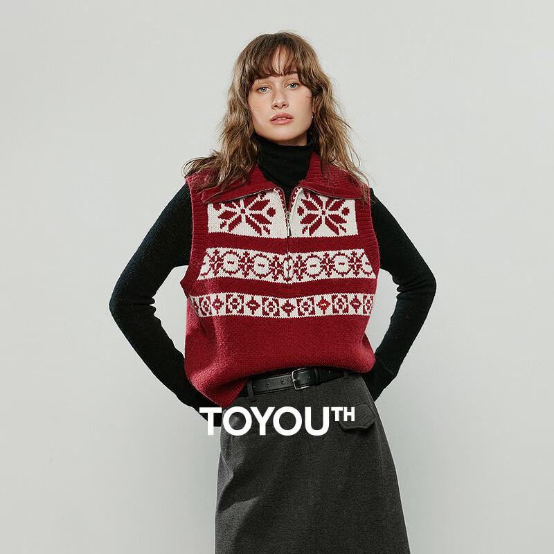 

Женский жаккардовый жилет с лацканами в стиле Fair Isle S