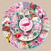 100 Waterproof Flamingo Cartoon Animal Stickers for Suitcases, Scooters, Computers, and Tablets