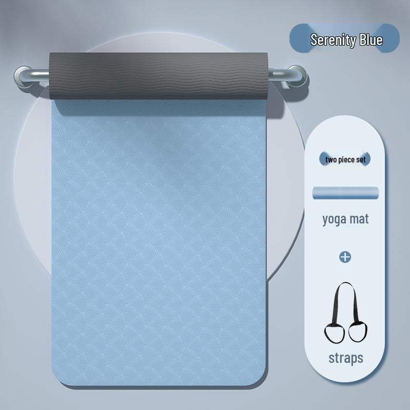 10mm Thick Non-Slip TPE Yoga & Fitness Mat for Sound Insulation & Shock Absorption