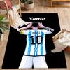 Messi's Celebration Moment Personalized Name Carpet Design for Dining Room Decorate room Hallway Kitchen Anti-slip Rug Anime Office Decor