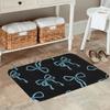 1PC Blue bowknot  Pattern Kitchen Rug Non-Slip Door Mat Pop design Bathroom Rug Bath Mat Carpet for Home Sink Laundry Decoreeree