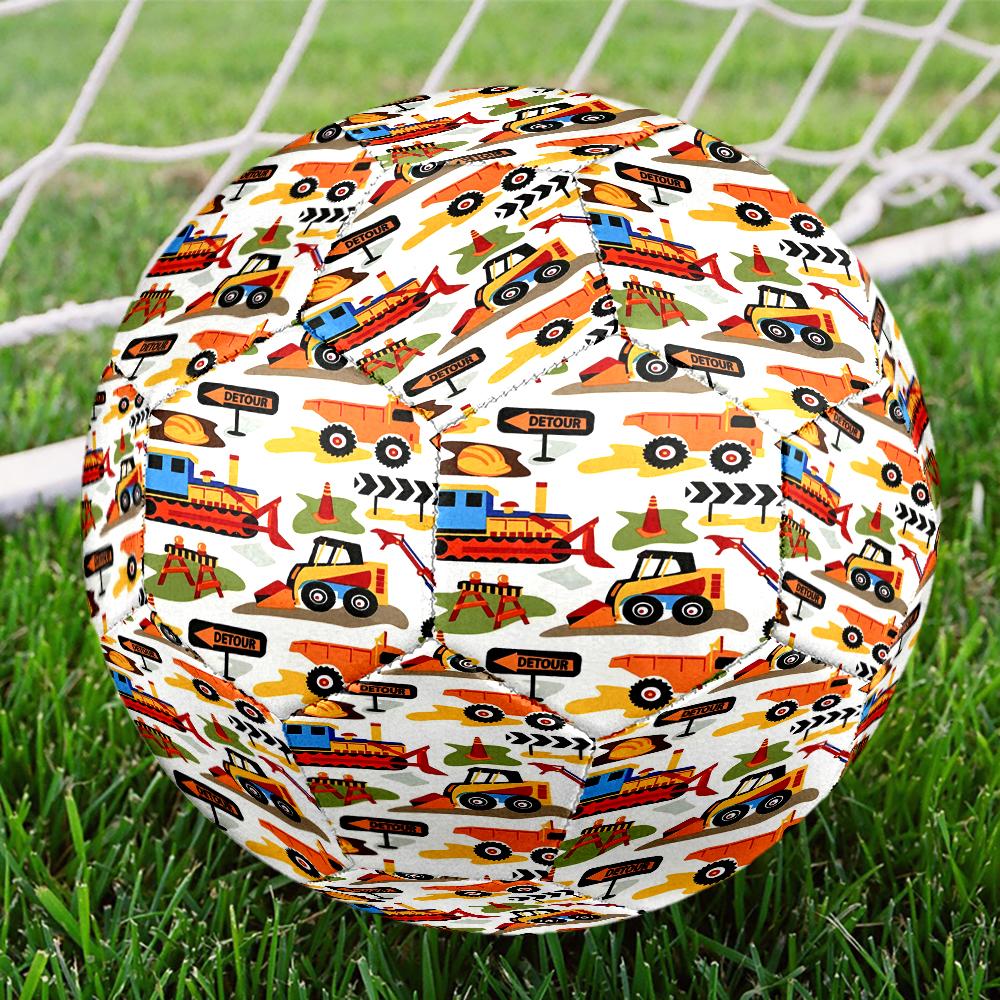 Excavator Theme Size 5 Soccer Ball, Suitable for Both Indoor and Outdoor Matches, a Gift Suitable for Everyone.