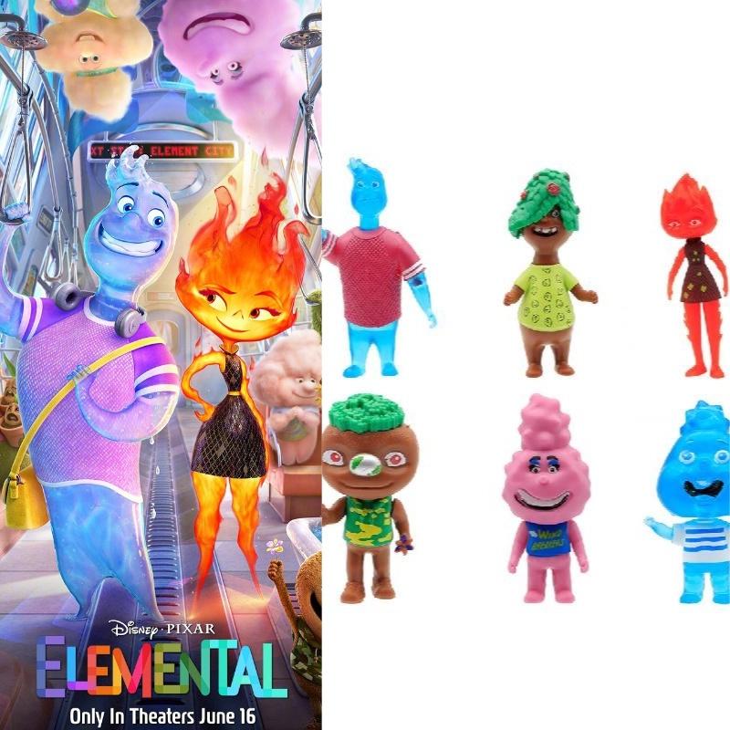 Crazy Element City Sammelfiguren-Set mit 6 PVC-Anime-Modellen