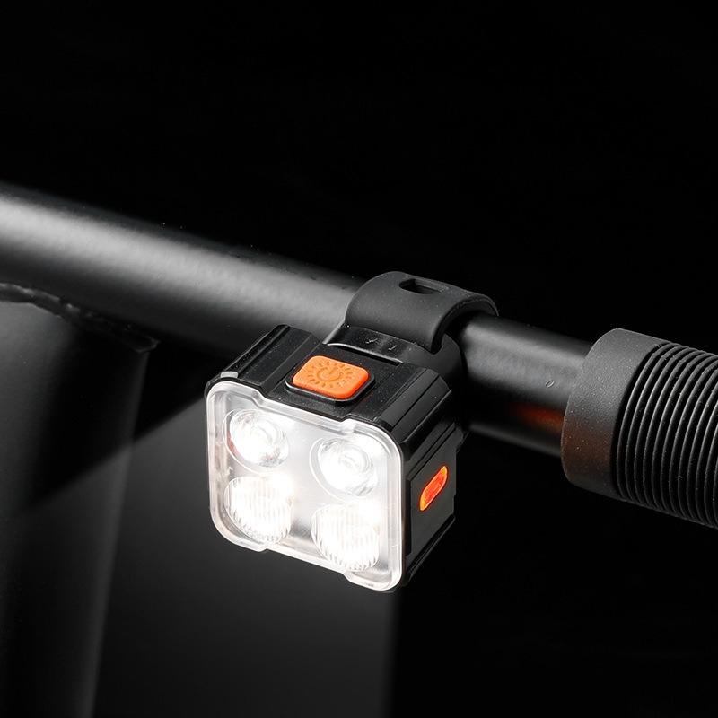 1Pc  Bicycle Lights, Mountain Bike Outdoor Night Riding Lights, Riding Warnings, Front and Rear Tail Lights, Jumping Fruit Equipment