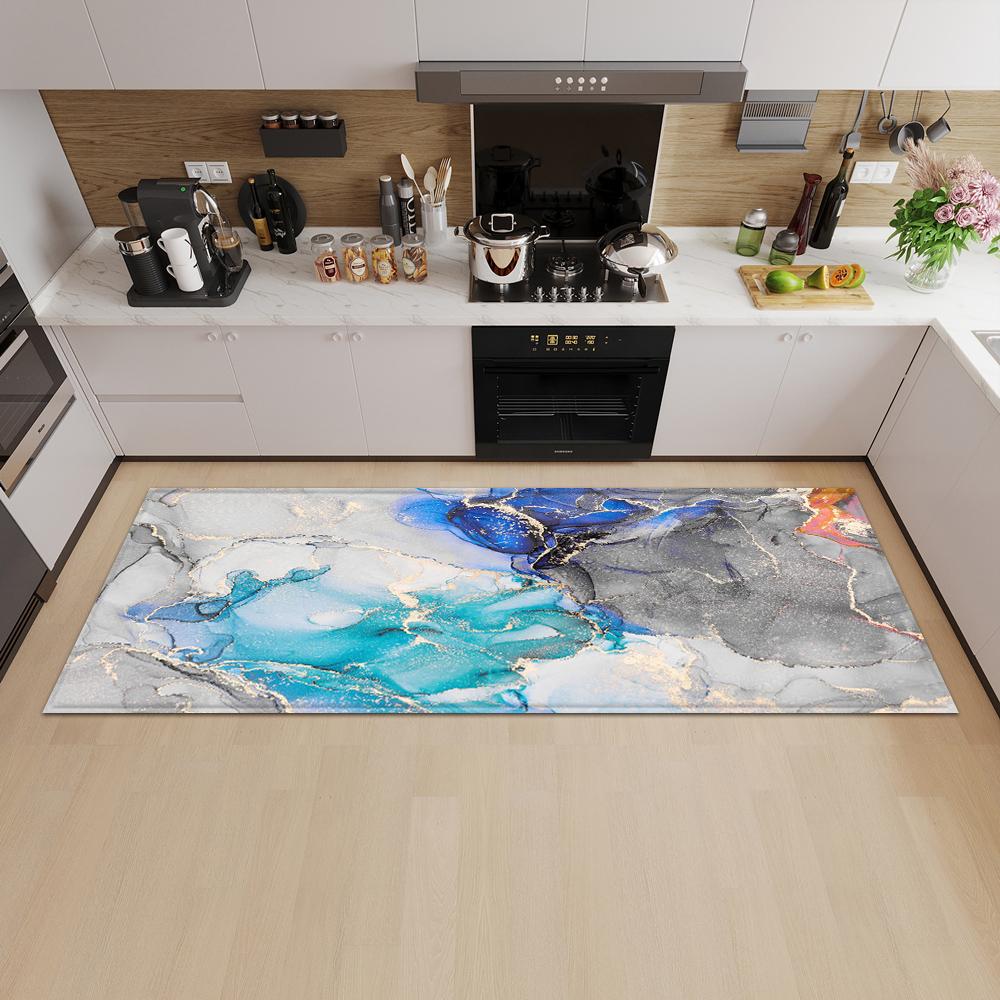 Marble Kitchen Mat Porch Door Mat Bathroom Door Floor Carpet Bedroom Corridor Non-slip Mat