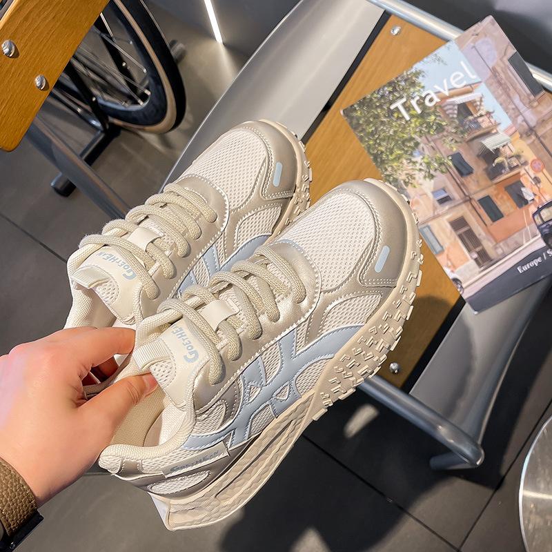 

2025 new summer mesh breathable Forrest Gump casual shoes women s platform German training dad shoes versatile and comfortable running shoes 40 синій