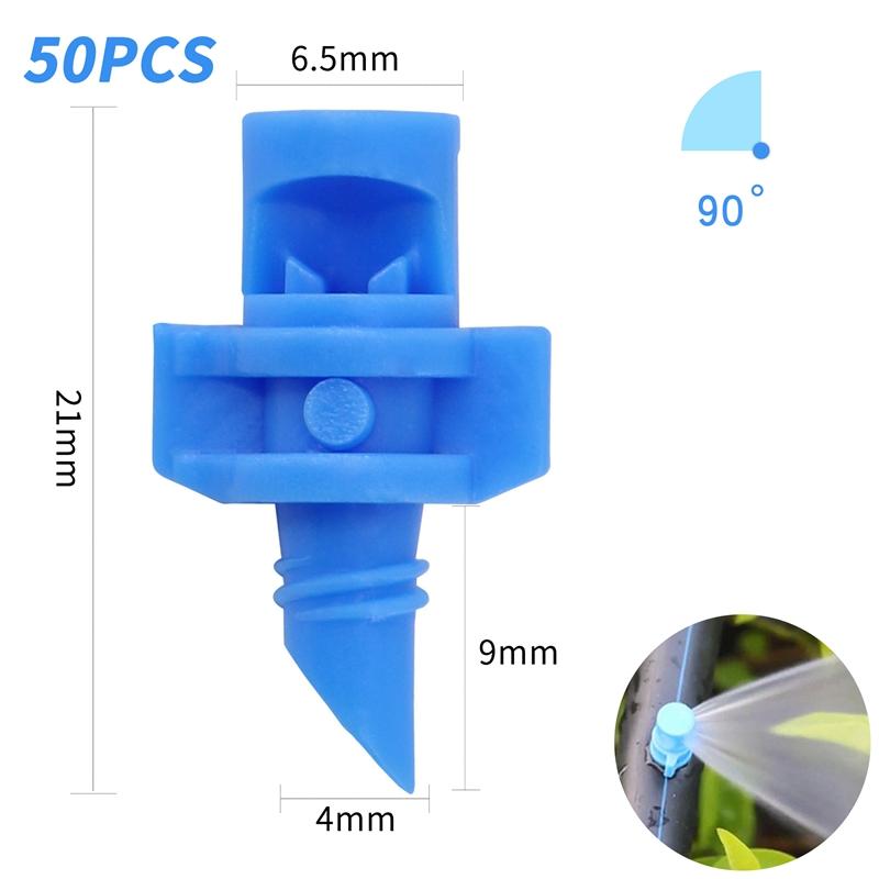 50pcs 90/180/360° Angle Simple Refraction Sprinkler Nozzle Head Garden Greenhouse Flower Tree Irrigation Misting Nozzle