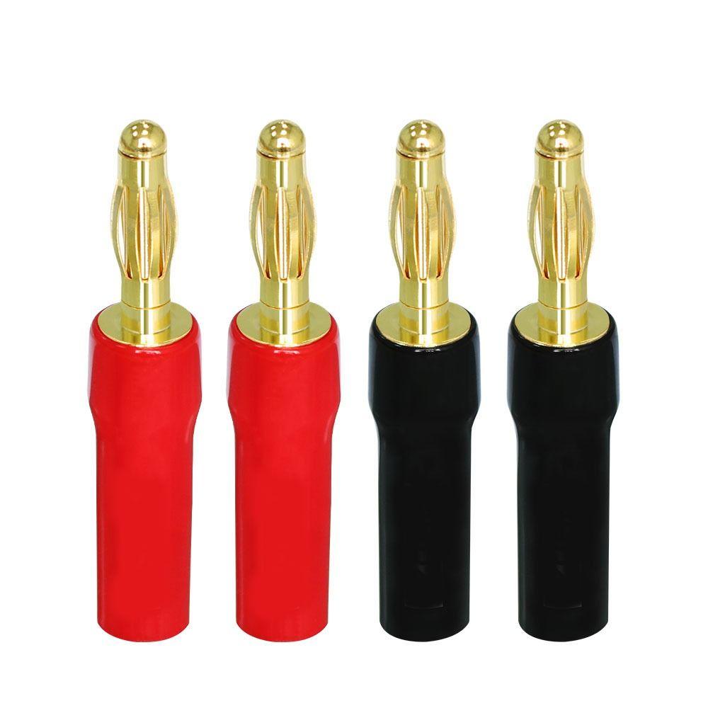 2/4Pcs 4.5MM Hole Spacing HiFi Speaker Banana Plugs Self-locking Banana Plug  Audio Cable Adapter