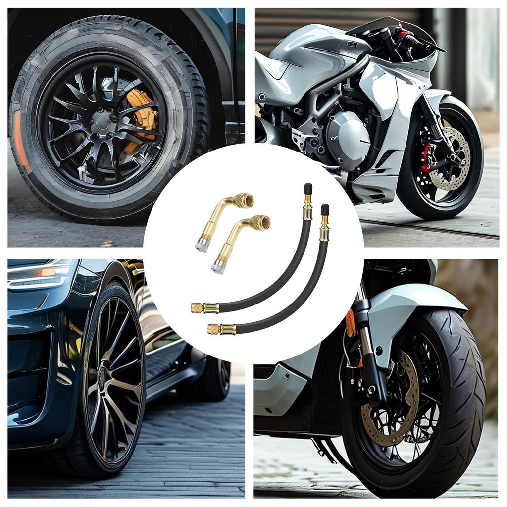Reifenventilverlängerung Schnellaufpumpen Flexibler Adapter Auto Reifenaufpumpe Verlängerungsschlauch Set Für Fahrrad Roller Motorrad Auto
