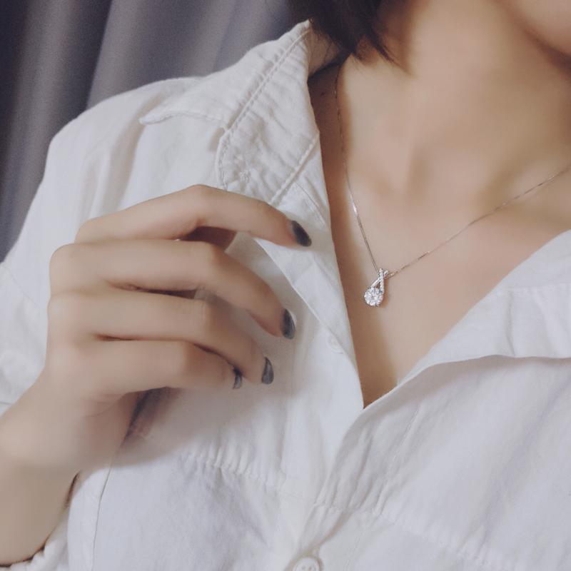 Onevan Trendy 925 Sterling Silver Aaa Zircon Fine Jewelry Geometric Strip Pendant Necklaces Simple Gift For Women Nk023