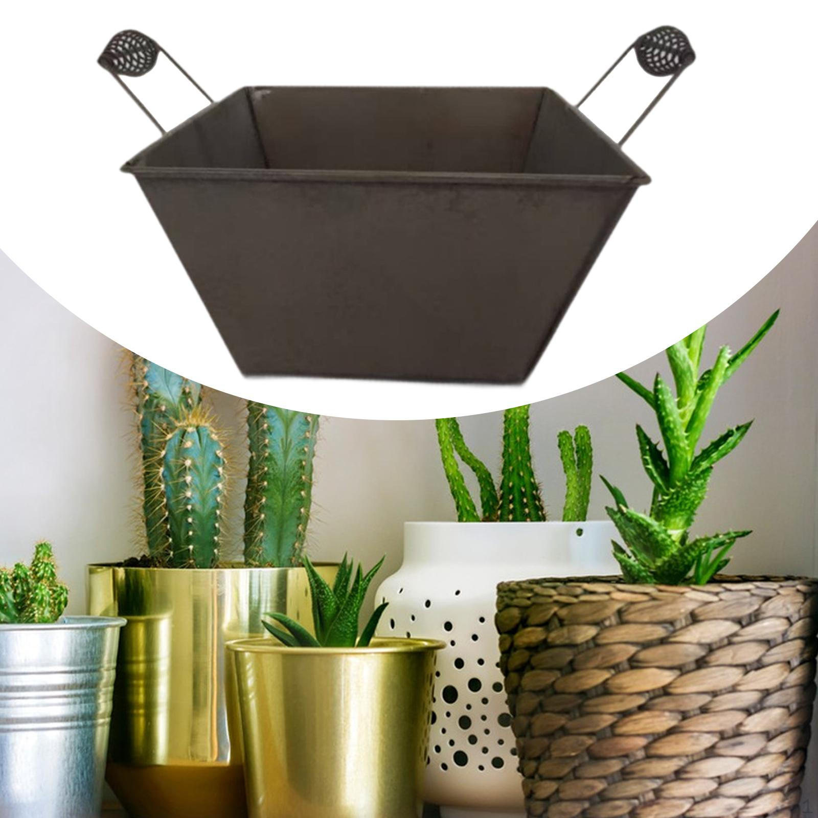 

Железный держатель для цветочного горшка, винтажный стиль, контейнер для растений, кашпо для прихожей Style B