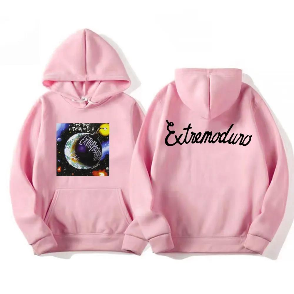 Rock band EXTREMODURO Tour printed men's hip-hop punk high-quality casual loose hoodie adult long-sleeved sweatshirt pullover