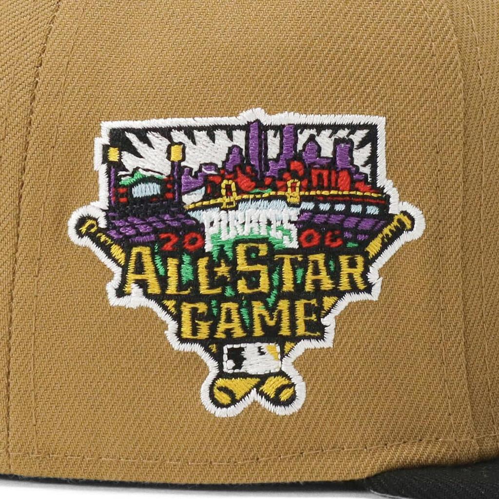 New Era 59FIFTY Cap by MLB Pittsburgh PIT Side Under Exclusive to and Side Straight Flat Adjustable Everyday Wear (70823792, NER35C7990) Pirates,