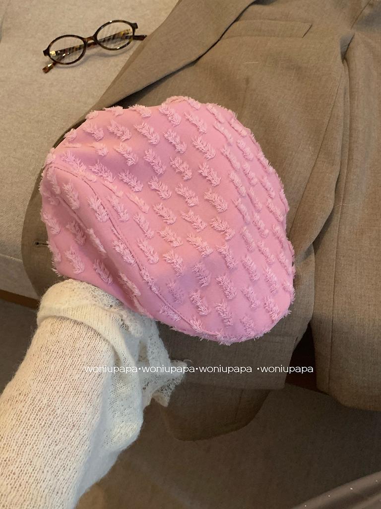 Sweet Sister Versatile Octagonal Hat Children Spring and Summer Thin Retro Rough Edge Y2k Simple Literary Beret