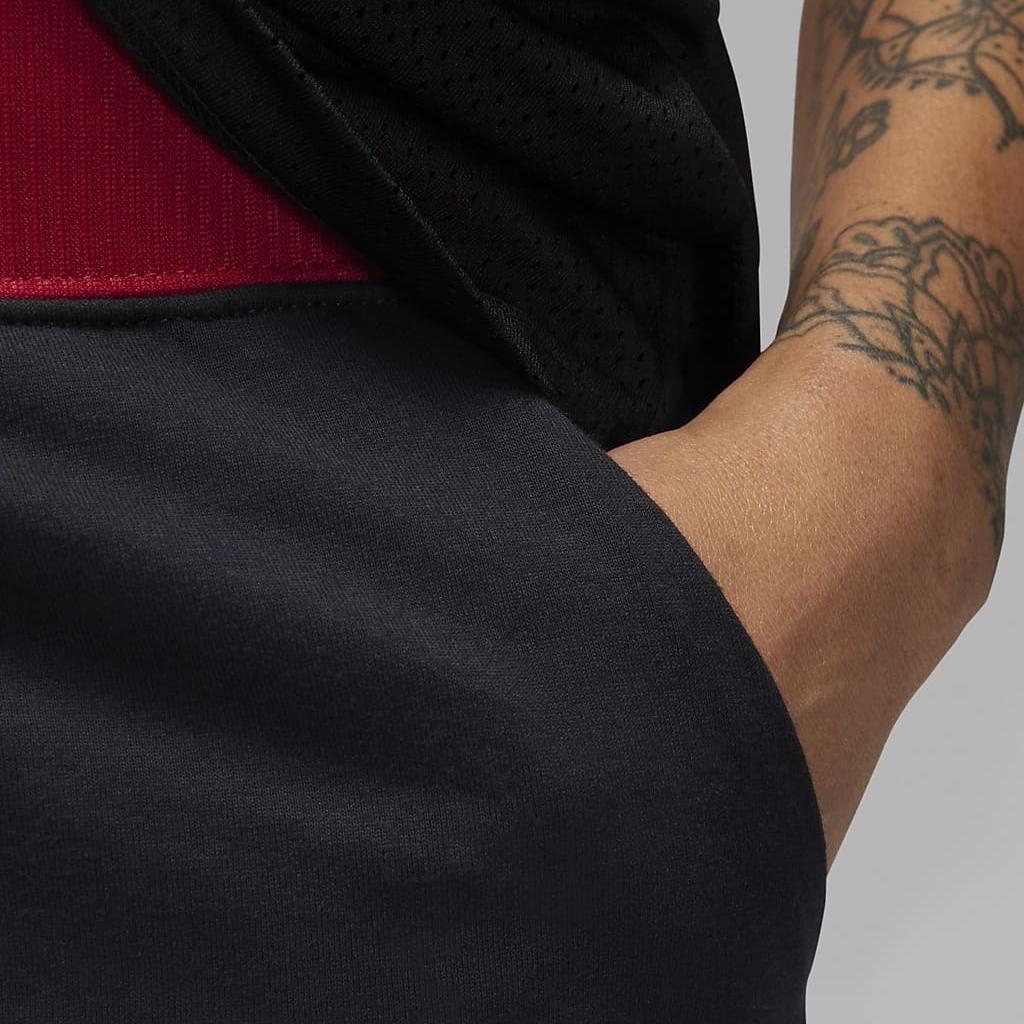 Jordan Colorblock High-Waisted Drawstring Shorts Women Bottoms Red Black DZ3353-010