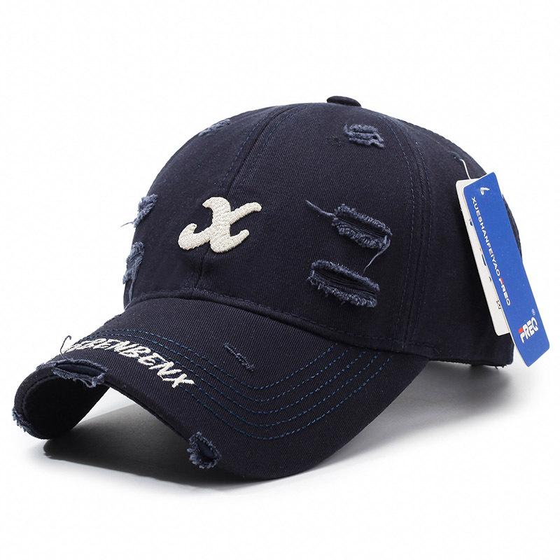 

New embroidered letter baseball cap men and women outdoor leisure sunscreen sunshade fashion versatile travel Adjustable тёмно-синий