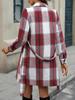 Plaid Tie-Waist A-Line Midi Dress - European-American Commuter Style for Autumn/Winter