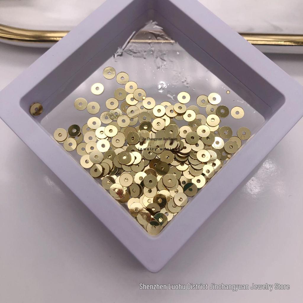 4mm mittelloch bunte Pailletten für DIY-Bastelarbeiten und Bekleidungszubehör