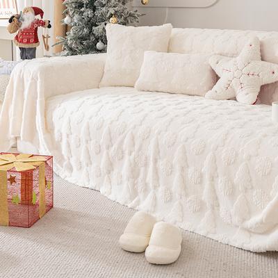 Rabbit Plush Sofa Cover Towel Anti-Scratching Winter Thickened Fleece Sofa Cushion Cover Universal Full Covered