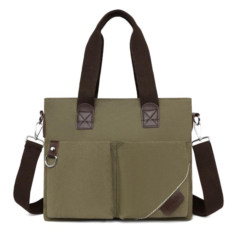 Canvas Shoulder Bag Men's Travel Handbag
