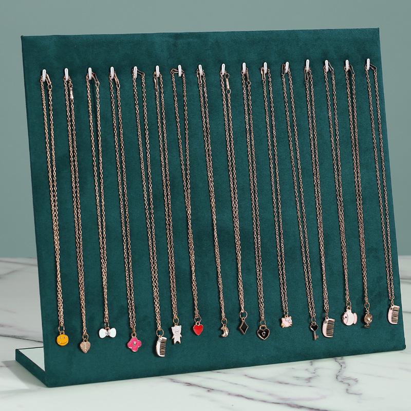Necklace & Bracelet Display Stand with Jewelry Storage for Earrings, Rings, and Pendants