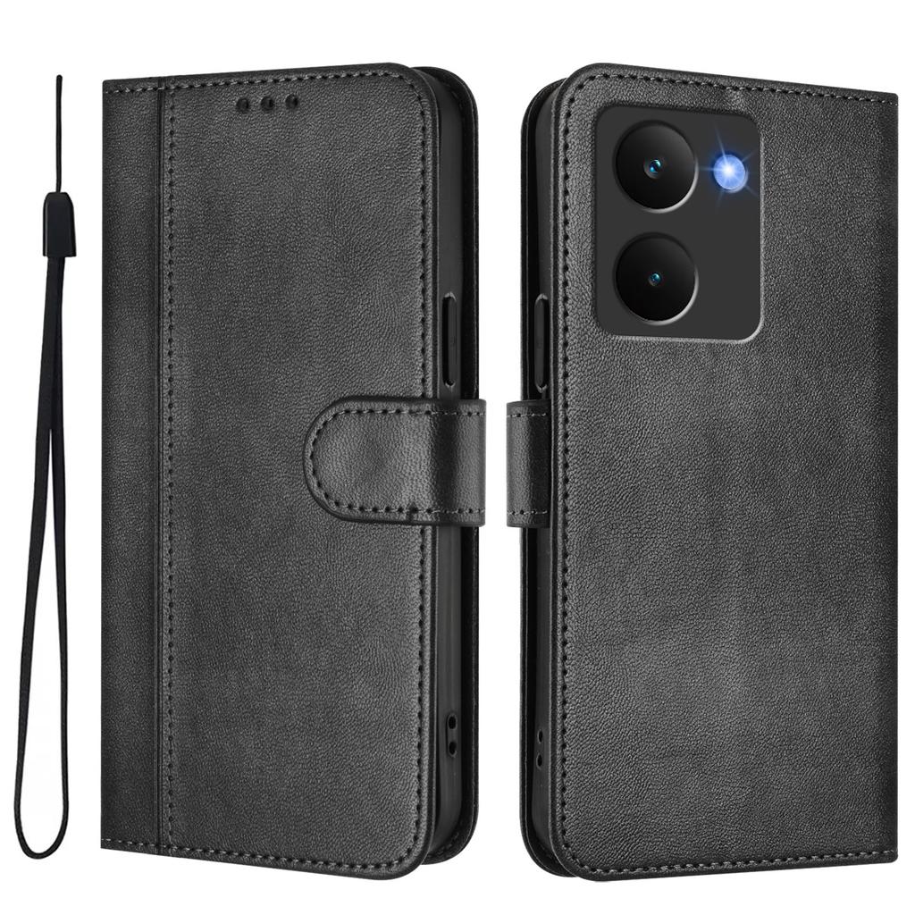 For Realme P3 Ultra 5G Cases Wallet Stand Retro Texture Leather Phone Cover with Lanyard