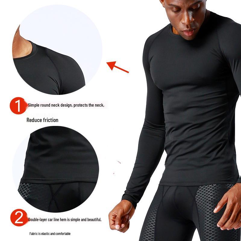 Men's Quick-Dry Compression Sports Suit for Running and Gym