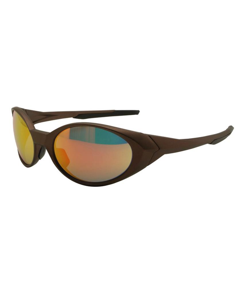 MAISON MASTER Splash Sunglasses Matte Brown-Red Mirror