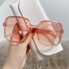 Sunglasses All-match Clear UV-proof` Ultralight Fashion Big Square Frame Gradient Sun Glasses for Taking Vacation