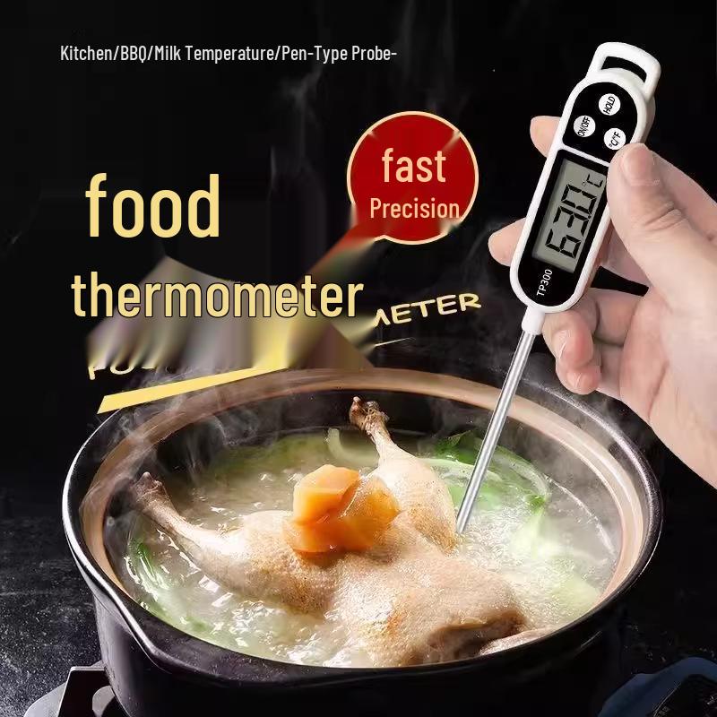 Sondă de Temperatură Multifuncțională pentru Bucătărie: Mâncare, Apă, Ulei, Lapte, Pâine