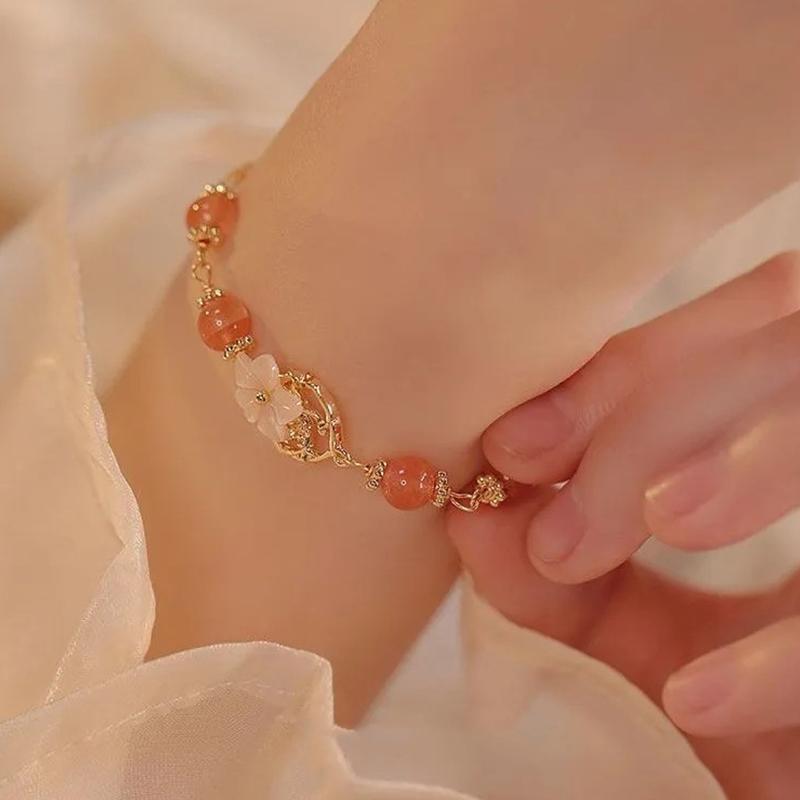 Unique Design Elegant Exquisite Flower Bracelet Vintage  Beaded Bracelet For Women Jewelry Party Premium Gift