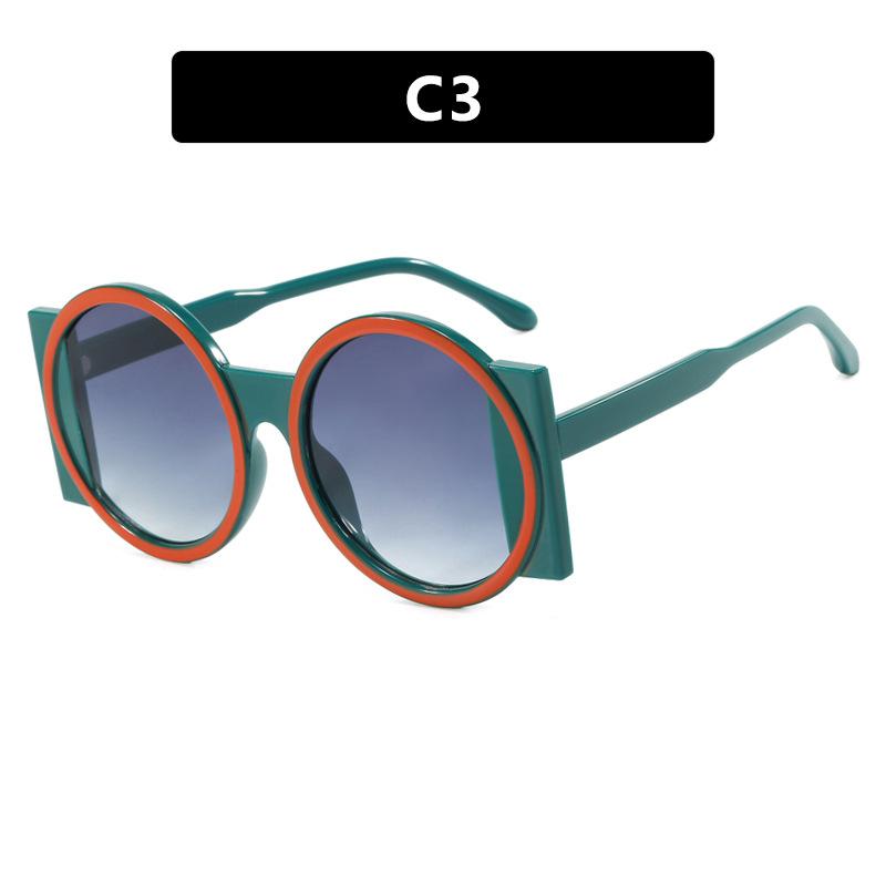 New Fashion Round Sunglasses for Women Men Unique Contrast Color Shades Y2K Eyewear Retro Gradient Sun Glasses UV400 Sunglasses