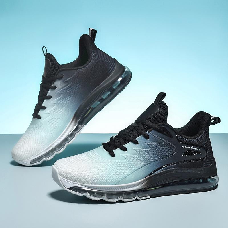 Men's Size 47-48 Fly Knit Breathable Running Shoes - Shock Absorption Sports Sneakers for Middle School Entrance Exam