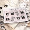 3pcs/pack Cat Head Flat Stickers Animal Stickers Kawaii Cartoon Sticker Cute Handbook DIY Material Decorative Scrapbook Stickers