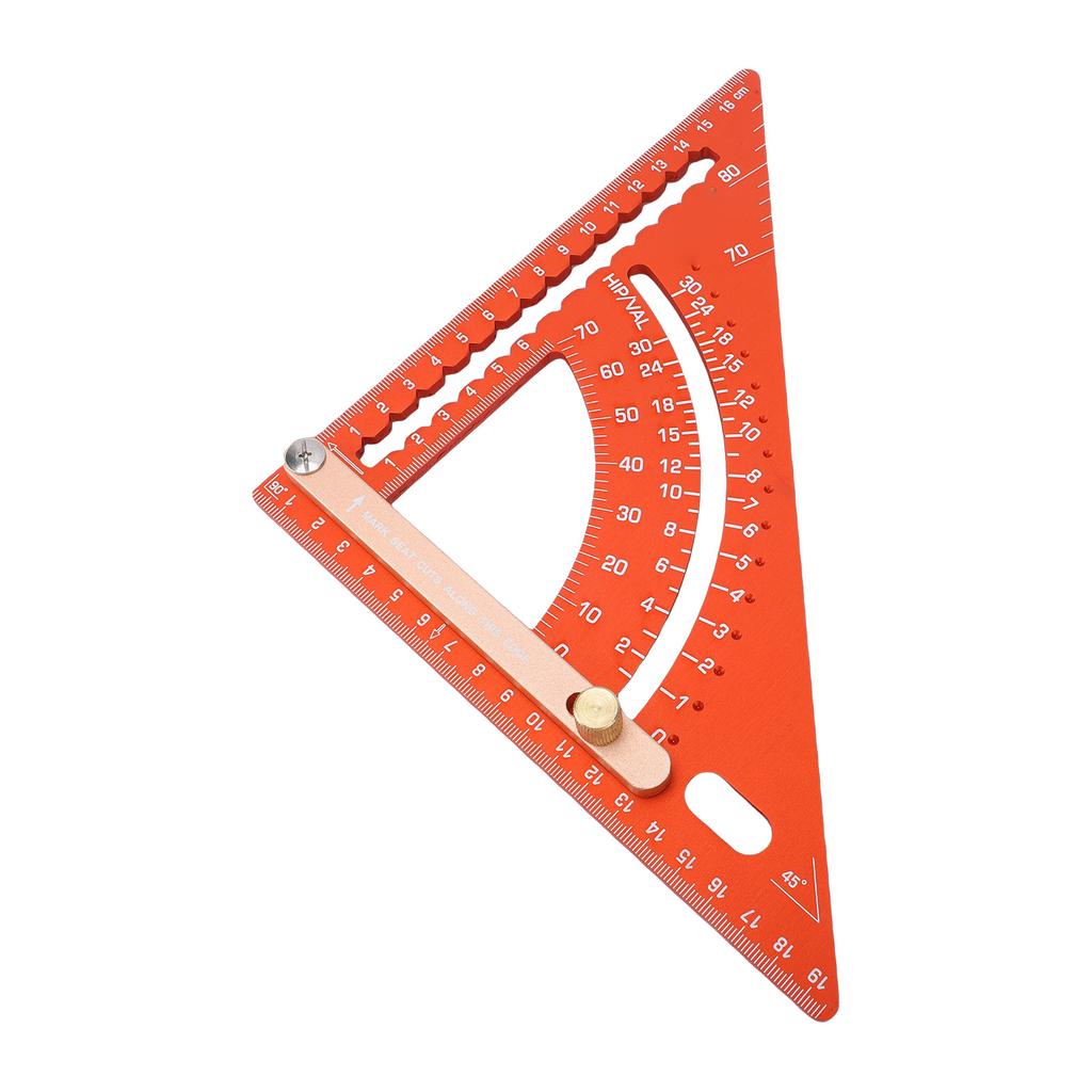Adjustable Triangle Ruler Multi Angle Measuring Tool Aluminum Alloy Rafter Framing Square for Woodworking