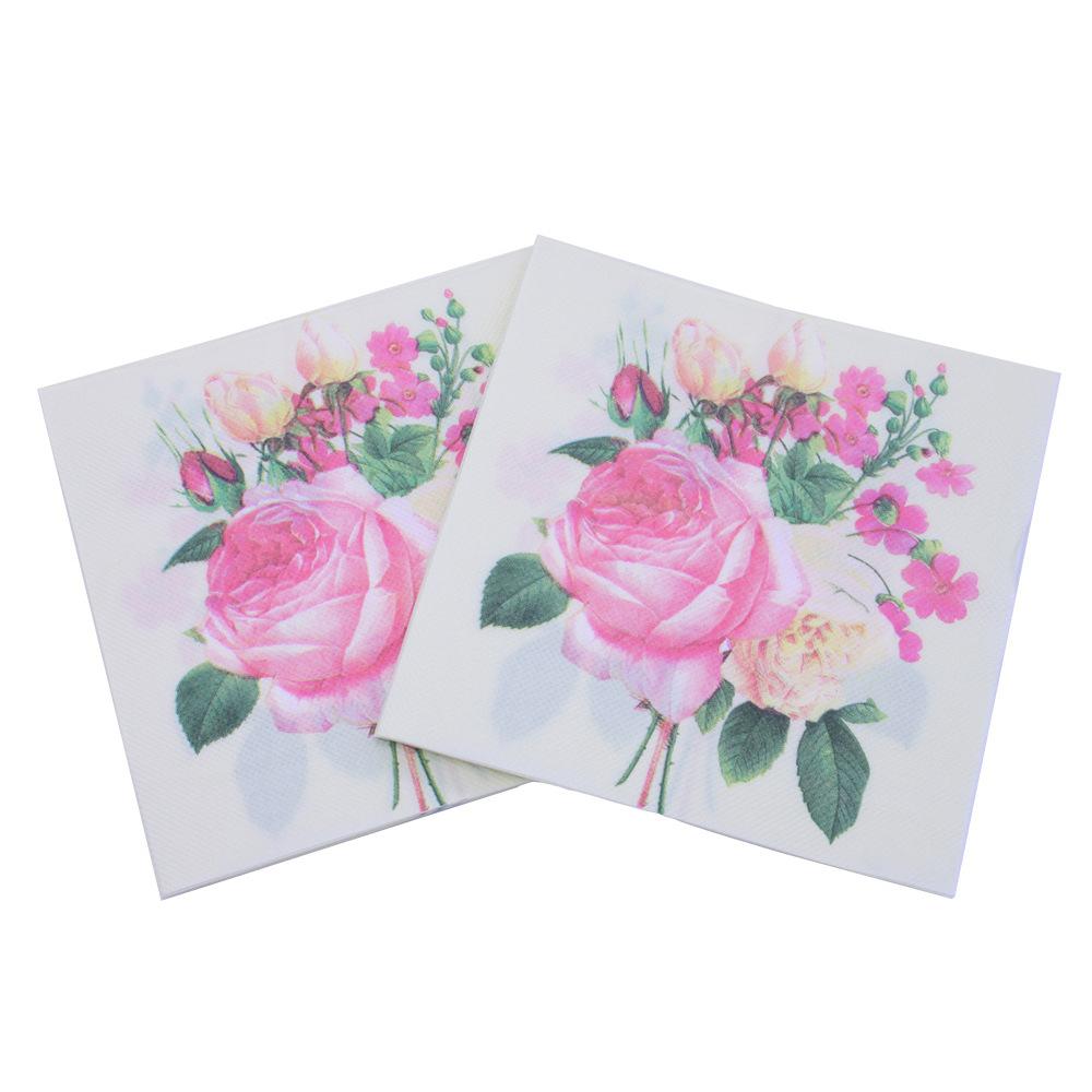 Printed Paper Napkins, Colored Disposable Dinner Napkins for Restaurant Wedding Party Decoration