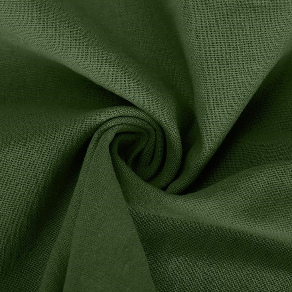 Mote for kvinner, avslappet V-hals, kneppet syvarmet topp i bomull og lin