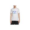 adidas Originals Trefoil Blue Logo Print Short Sleeve T-Shirt Men Tops White DP8570