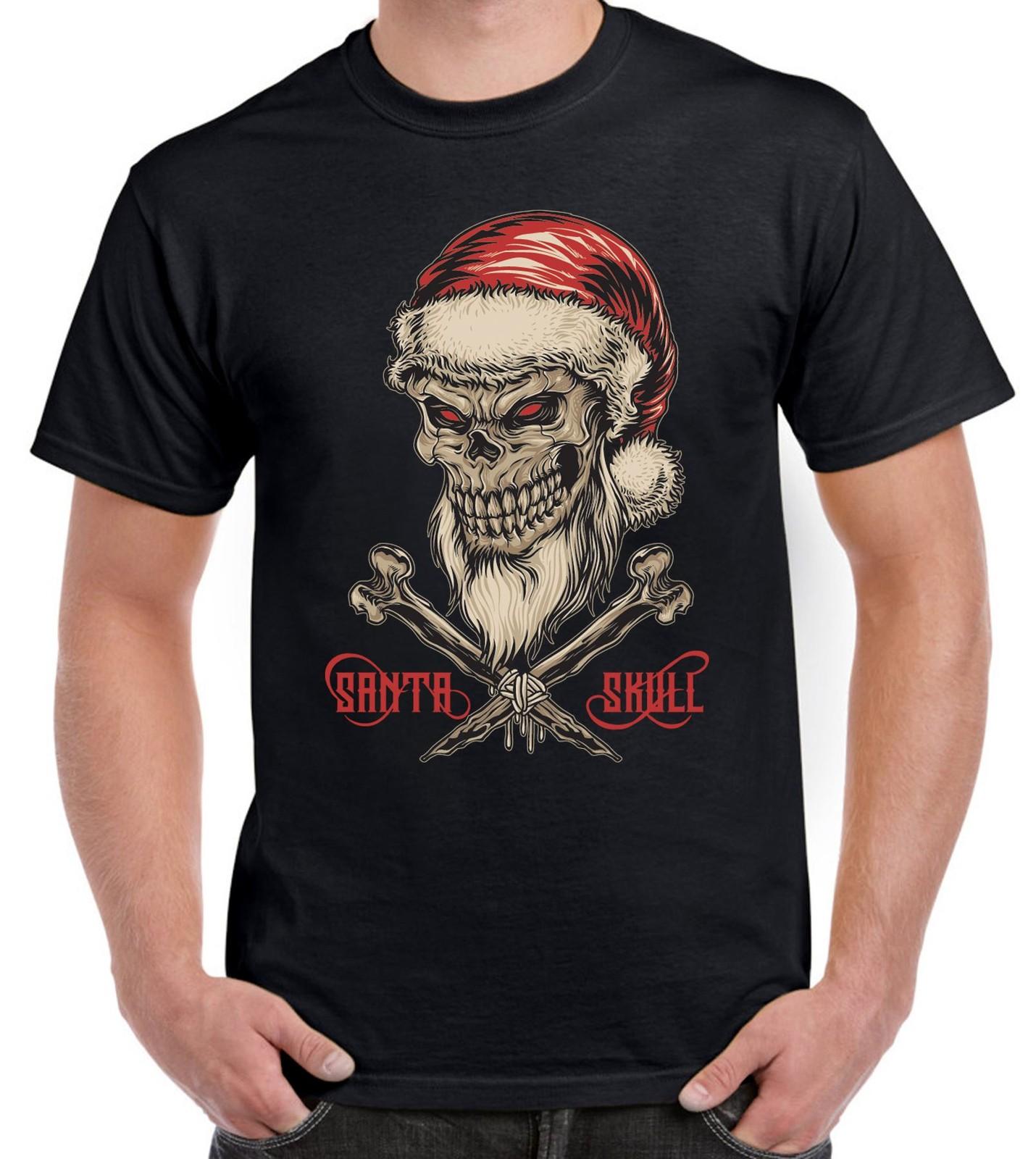 Santa Skull and Cross Bones Christmas Men s T-Shirt S разноцветный