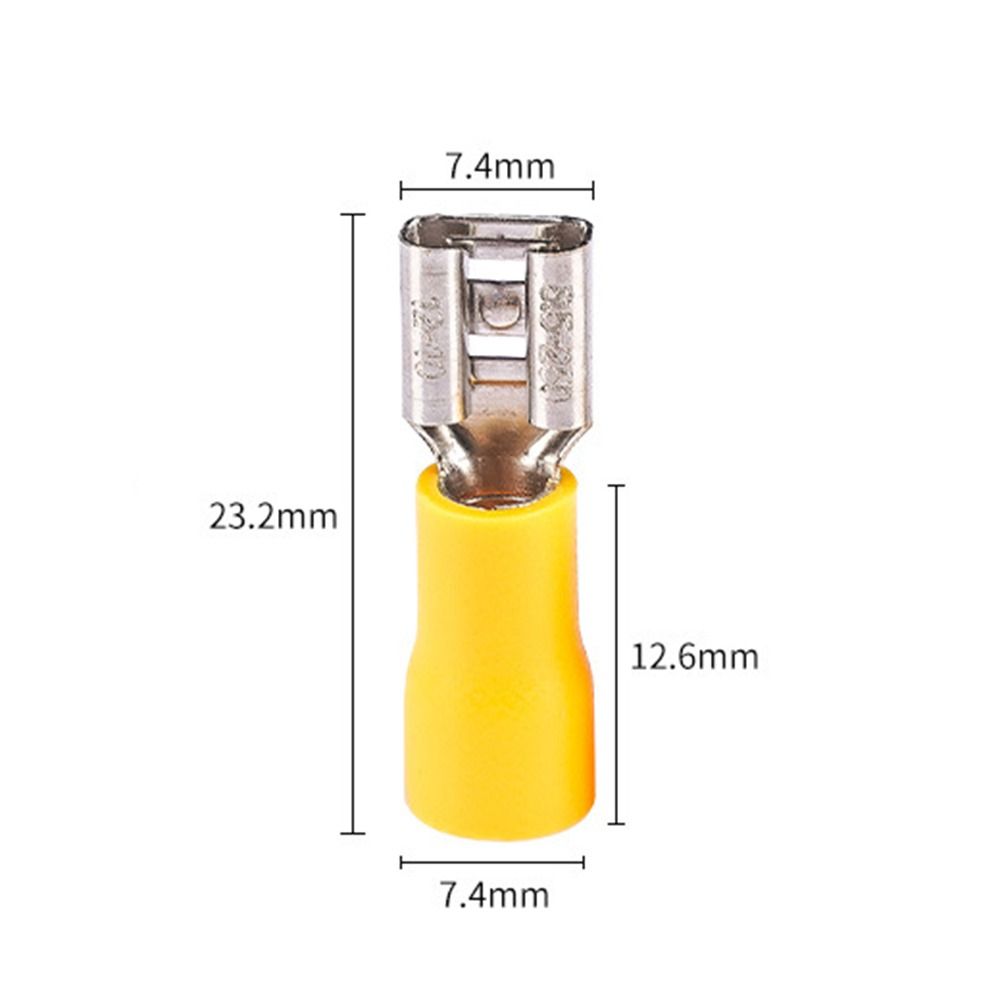 100PCS 4-6mm² Female Quick Disconnects FDD5.5-250 Electrical Crimp Terminal