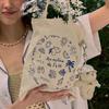 [Non-Local X Lee Ha-yeobaek] Seaside Hand Drawing Eco Bag - Cream