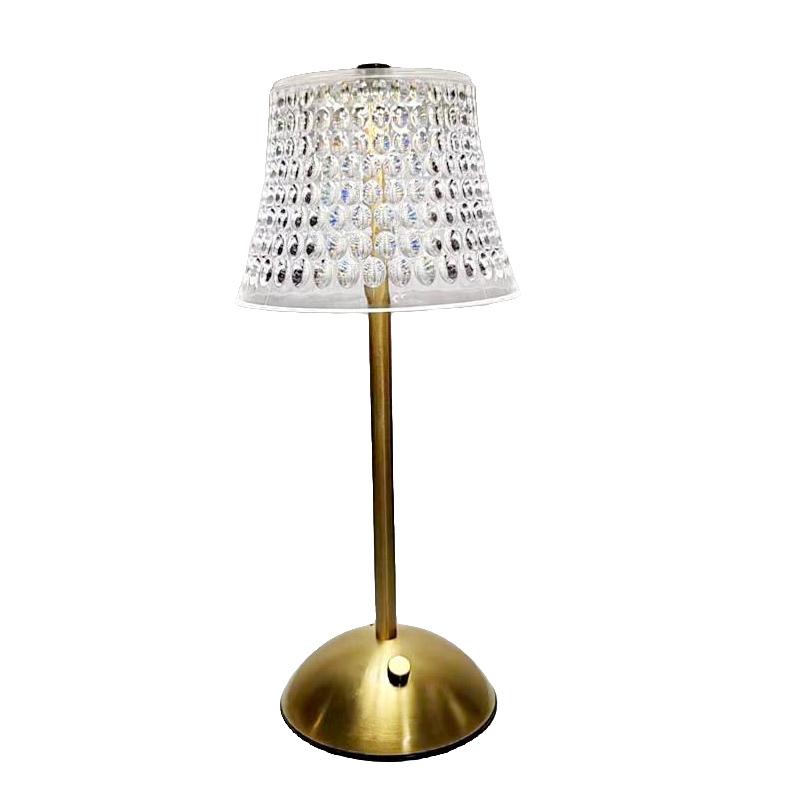 Light Luxury Table Lamps Retro Crystal Desk Lamp Charging Touch Bedside Lamp Bedroom Bedside Night Light Restaurant Decoration