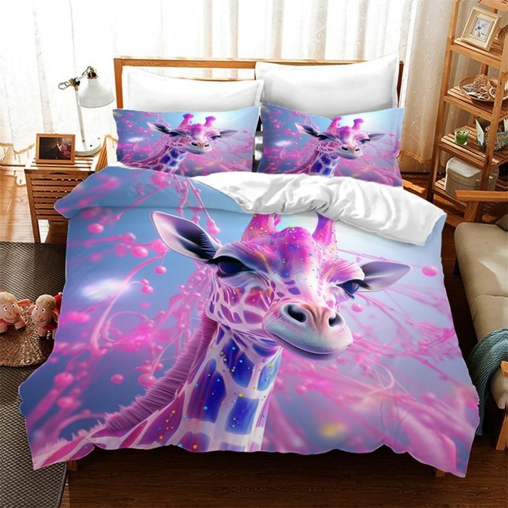 Divine Golden Angel Motif Bed Linen,Microfibre Bedding Sets, Children's Bed Linen  for Teenagers 3D Animal Printed  DuvetCover