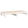 Vidaxl Extendable Bed, White, 2X(75X190) Cm, Light Pine Wood