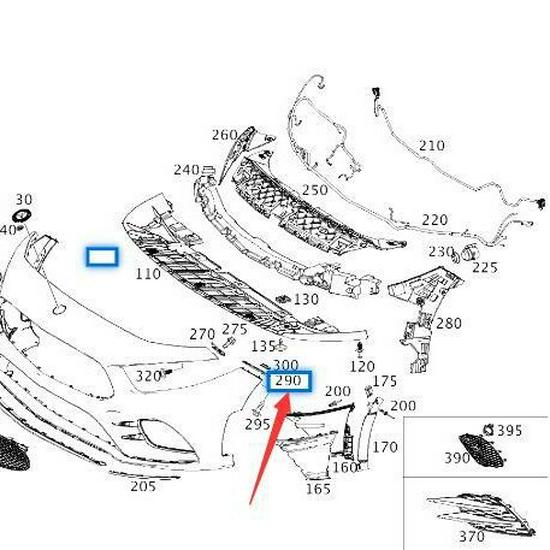 Mercedes-Benz A-Class W177 Liner Bracket (1778851500, 1778851600)