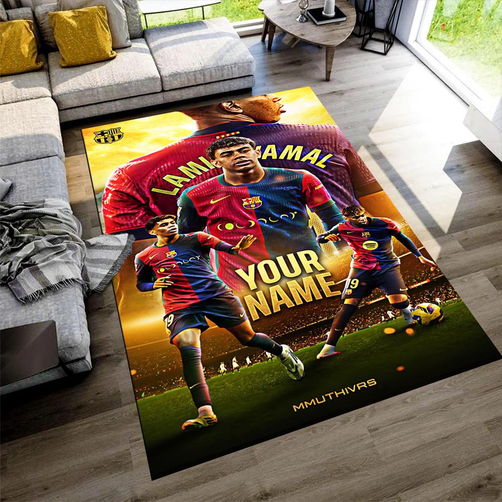 Yamal Customized Name Floor Rug Office Rug Perfect for Study room Decorate room Kitchen Entryway Anti-slip Rug Decorate Offices Best for Christmas