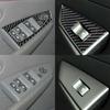 3pcs Carbon Fiber Car Inner Door Window Lift Button Frame Cover For BMW 6 E63