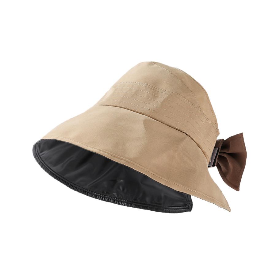 

Breathable Wide Brim Beach Sun Hat Women s Bowknot Floppy Straw Hat хакі